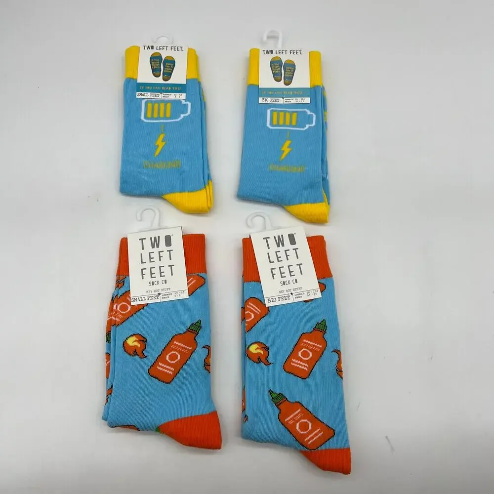 Two Left Feet Bundle of 4 Pair Funny Socks